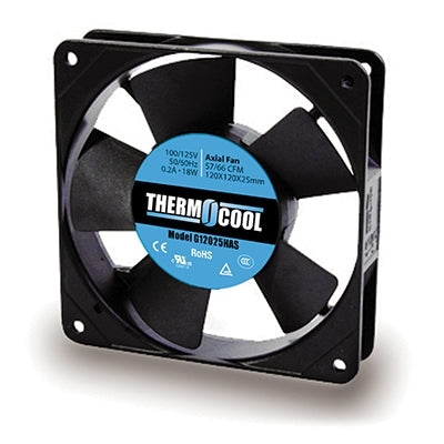Thermocool G12025HAS Cooling Fan, 100/125V 120mm x 25mm (4.72" x. 0.98") 57/66CFM