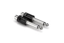 GPR-101, Hosa Adapters, RCA to 1/4 in TS, 2 pc