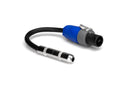 GSK-116, Hosa Speaker Adapter, Hosa 1/4 in TS to Neutrik speakON, 6 in, 16 AWG x 2 OFC