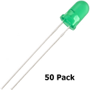 Hobby 50 Pack of 5mm Green Diffused LEDs ~ 2V @ 20mA