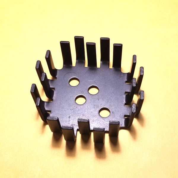 HS-28, Square Heat Sink for TO3 (TO-3) Metal Power Transistors ~ Black Aluminum