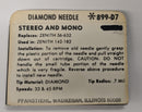 Pfanstiehl 899-D7 Diamond Needle