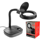 3.5" Diameter 3.5x Glass Lens Illuminated Magnifier Table Lamp