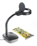 3.5" Diameter 3.5x Glass Lens Illuminated Magnifier Table Lamp