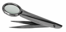 1" Diameter 4.5x Magnifier, Stainless Steel Tweezer With Magnifier, Glass Lens