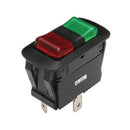 Switch SPST on off 20A 125V Waterprf Green 54-220W