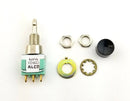 Alcoswitch MPA106D, SPDT ON-ON, Mini Push Button Switch 6A@125V, 4A@28V DC