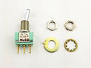 Alcoswitch MTA106H, SPDT ON-OFF-(ON), Round Bat Mini Toggle 6A@125V, 4A@28V DC