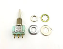 Alcoswitch MTF126E, SPDT ON-OFF-ON, Flat Bat Toggle 6A@125V, 4A@28V DC