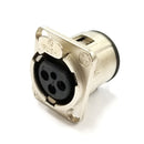 NC3FD-V, Neutrik 3 Pin XLR Female Panel Mount Connector NC3FDV PC Mount Terminals