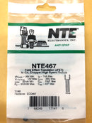 NTE467, 50mA @ 30V N Channel JFET Transistor Chopper/Switch~ TO-92 (ECG467)