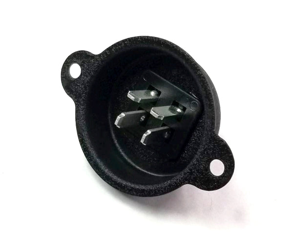 Cinch Jones P304RP, 4 Pin Male Round Recessed Plate Connector ~ 10A@250V AC