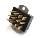 Beau P-3312-AB-G, 12 Pin Male Angle Bracket Connector ~ Gold Plated Pins