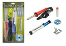 5PC 30 Watt Soldering Iron Set w/ Iron, Desoldering Pump, Wick, Solder & Stand Model PN34-10G