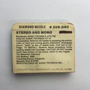 Pfanstiehl 206-D6C Diamond Conical Needle for Audio Technica*