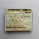 Pfanstiehl 207-D7 Diamond Needle Needle for Audio Technica*