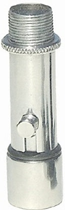 WindTech QC-2, Chrome Microphone Stand Quick Disconnect ~ 5/8"-27 Threaded