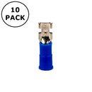 (2793) 0.187" Female Blue Vinyl Insulated Quick Disconnects 16-14AWG Wire 10 PK