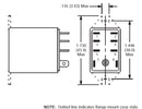 NTE R14-11A10-120F, DPDT 120V AC Coil 10A General Purpose Relay w/ Flanges
