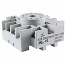 NTE R95-114, 11 Pin Octal Base Relay Socket ~ Surface or DIN Rail Mount