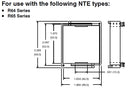 NTE R95-161, Panel Mount Bracket For R64/R65 Series Relays