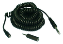 Philmore RC50 25 Foot Male 1/4" Stereo Plug to Female 3.5mm Jack Coiled Cable