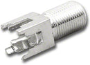 RFF-7737, "F" Type Female  PC Mount Connector ~ 5 Pack