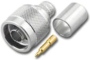 RFN-3629-L400P, Type N Male 3 Piece Crimp Plug for LMR-400 Cable