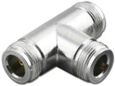 RFN-7656 Type N Female to Female to Female (Jack-Jack-Jack) T Adapter ~ UG-28A/U