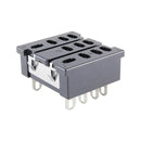 NTE RLY9154, 11 Pin Midget Blade (0.187") 3PDT Relay Socket ~ Panel Mount