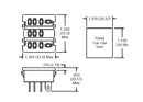 NTE RLY9154, 11 Pin Midget Blade (0.187") 3PDT Relay Socket ~ Panel Mount