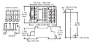NTE RLY9159, 14 Pin Midget Blade 4PDT Relay Socket ~ DIN Rail or Panel Mount