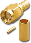 RPA-2452 Reverse Polarity SMA, Crimp Male (Plug) With Female Pin RG58/U
