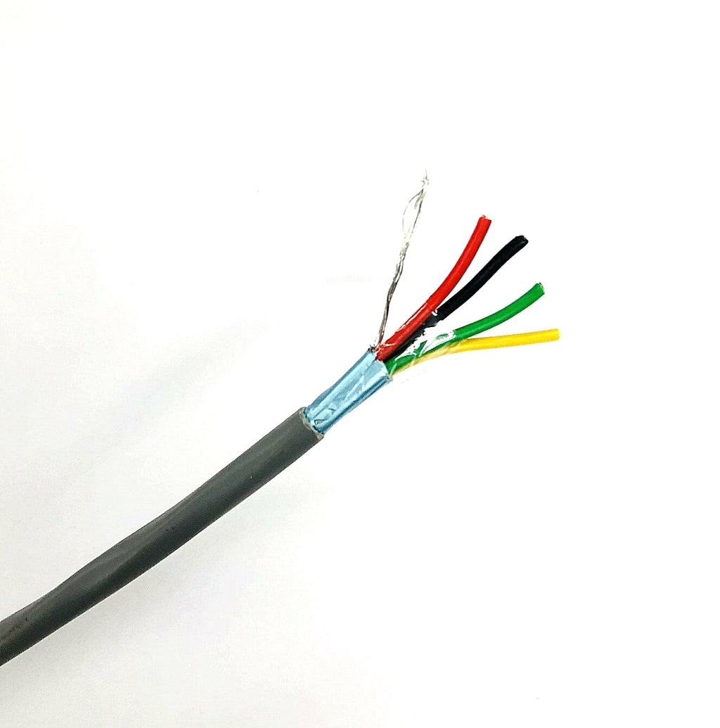 25' 4 Conductor 18 Gauge Shielded Cable, CMR Rated 25 Foot Length 4C 1 –  MarVac Electronics