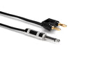 HOSA SKZ-620BN Speaker Cable, Hosa 1/4 in TS to Dual Banana, Black Zip, 20 ft