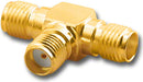 SMA-2775, SMA Female to Female to Female (Jack-Jack-Jack) T Adapter