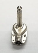Switchcraft 238, 1/4 inch stereo 3 conductor cable mount plug with flat shielded handle