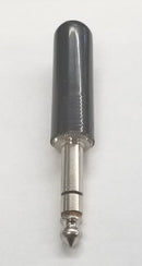 Switchcraft 267, 1/4" Stereo 3 Conductor Cable Mount Plug, Black Plastic
