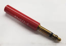 Switchcraft 482, (M642/2-2), 3-Conductor, Screw Terminals, Red Handle