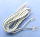 Philmore TEC10S, WHITE 7 Foot 4 Conductor RJ11 Male to Male Telephone Cord