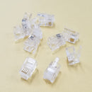 Philmore TEC2, 4 Conductor RJ22 (4P4C) Male Handset Crimp Plugs ~ 10 Pack