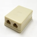 Philmore TEC31 4 Conductor RJ11 Dual Female, Ivory Mini Modular Telephone Jack