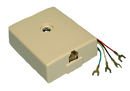 Philmore TEC33 4 Conductor RJ11 Single Female Ivory Modular Converter Jack