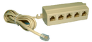 Philmore TEC39 4 Conductor RJ11 (6P4C) 1 In to 5 Out, 5 Way Modular Outlet Box