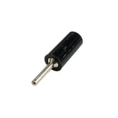 TJ-2-P-B, Sato Parts Black Pin Tip Plug ~ Solder Type, 18AWG Max.