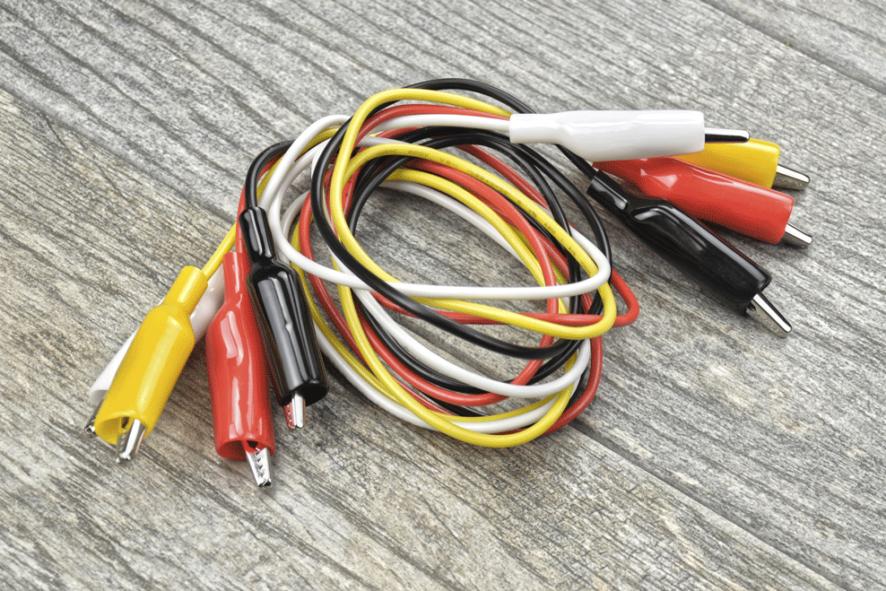 4 Piece 36 Test Lead Set with Alligator Clips ~ 16 Gauge Wire – MarVac  Electronics