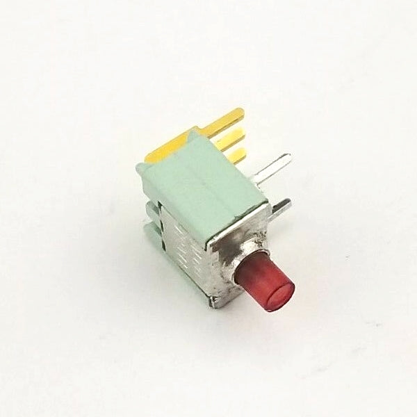 Alcoswitch TPA11FGRA0 SPST OFF-(ON) Momentary Right Angle RED Pushbutton 0.4VA