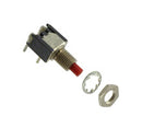 TPC11CGRA2, Alcoswitch ON-(ON) DPST Momentary Push Button Switch .4VA 20VDC Red Cap