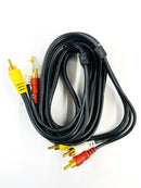 Philmore VCK4T, 6 Foot Triple Male RCA Video Dubbing Cable ~ Gold Plated