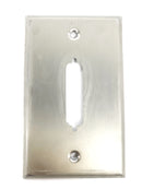 WP-25-1H, Single Hole Steel Wall Plate for 25 Pin & 44 Pin D-Sub Connectors